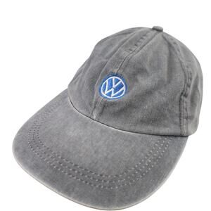 Vintage Volkswagen VW Drivers Wanted Leather Strapback Hat